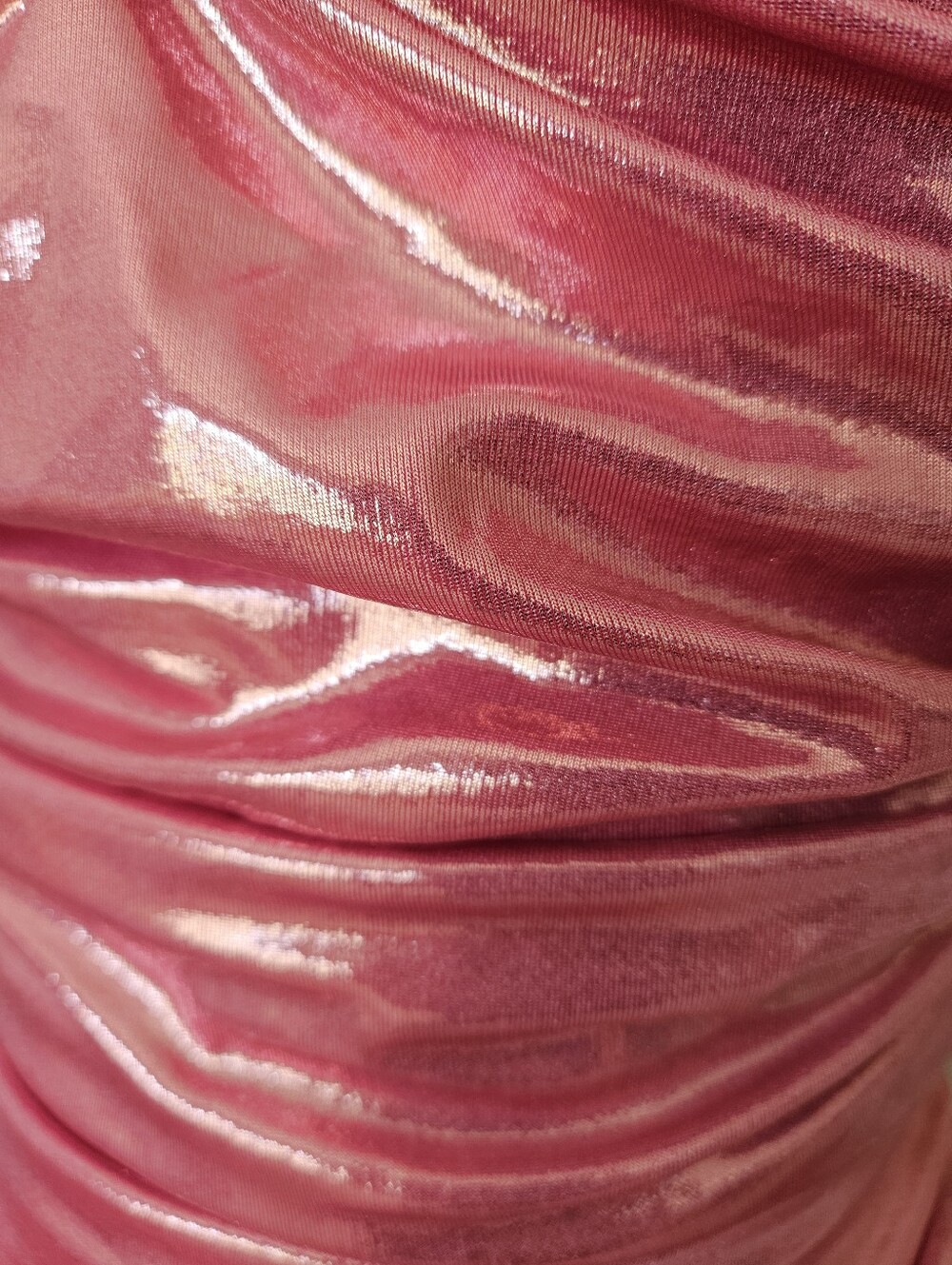 Norma Kamali Pink Metallic Vintage Style One Piece Bathing Suit Pinup Swimsuit - Picture 7 of 7
